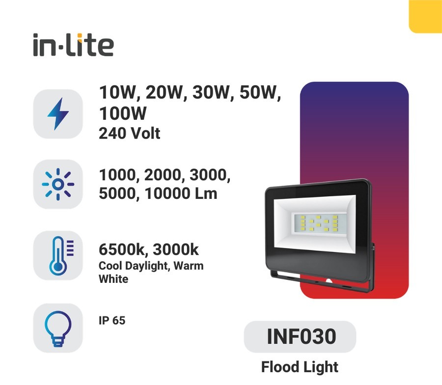 IN-LITE LAMPU SOROT LED (INF030) - 10 Watt