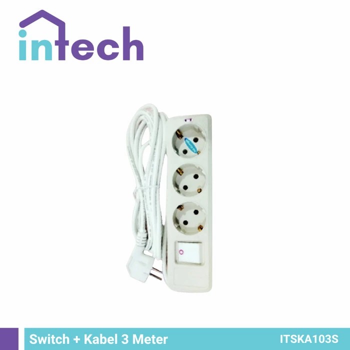 STOP KONTAK IN-TECH SWITCH + KABEL 3M - 3 Lubang