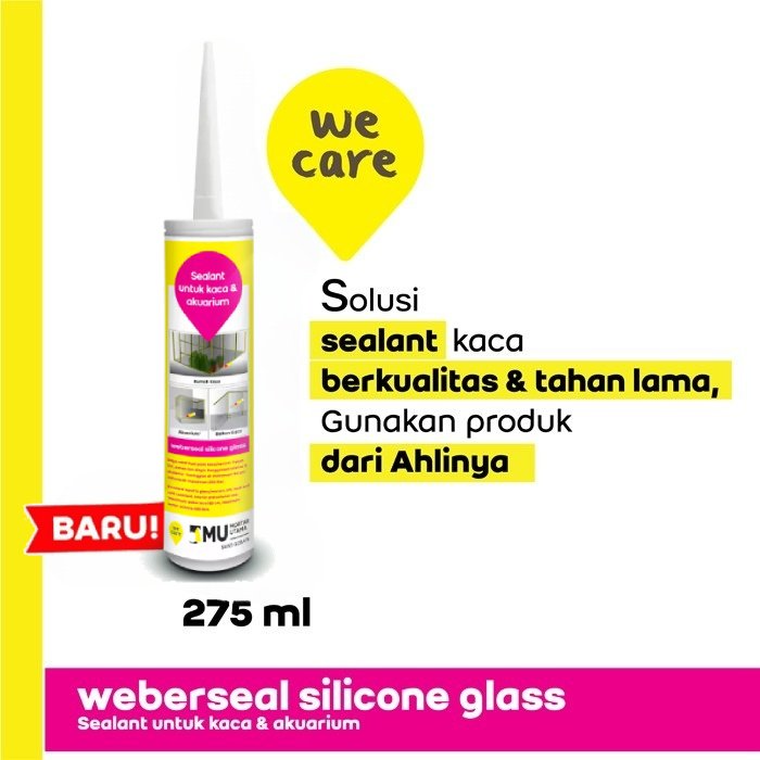 SEALANT MU WEBERSEAL SILICONE GLASS (275ML) - TRANSPARANT