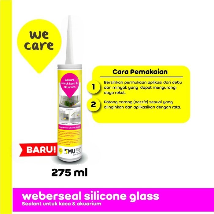 SEALANT MU WEBERSEAL SILICONE GLASS (275ML) - TRANSPARANT