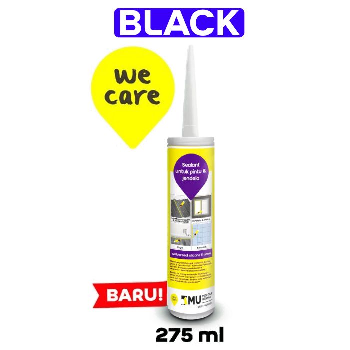 SEALANT MU WEBERSEAL SILICONE FRAME (275ML) - BLACK SEALANT MU WEBERSEAL SILICONE FRAME (275ML) - BLACK