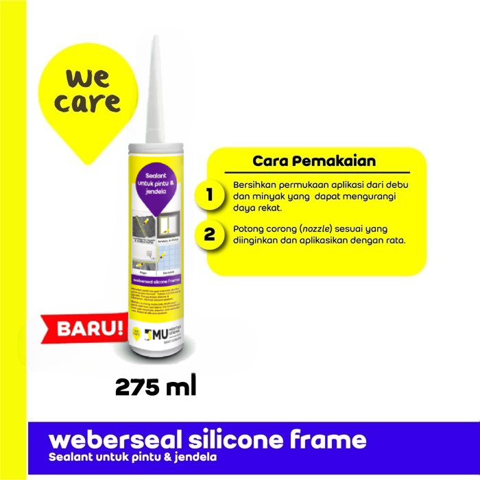SEALANT MU WEBERSEAL SILICONE FRAME (275ML) - BLACK SEALANT MU WEBERSEAL SILICONE FRAME (275ML) - BLACK
