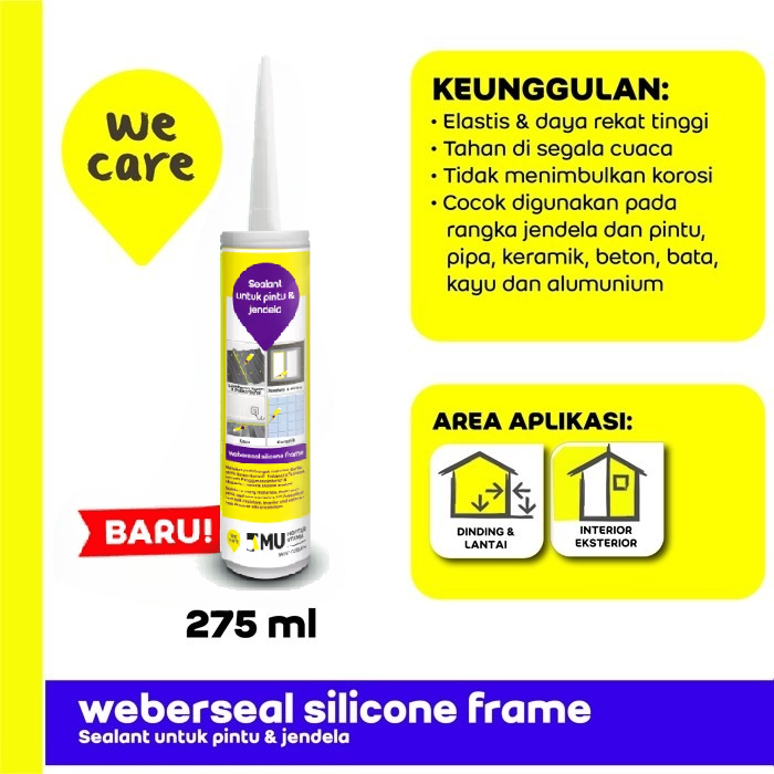 SEALANT MU WEBERSEAL SILICONE FRAME (275ML) - WHITE