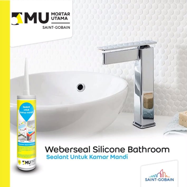 SEALANT MU WEBERSEAL SILICONE BATHROOM (275ML) - WHITE