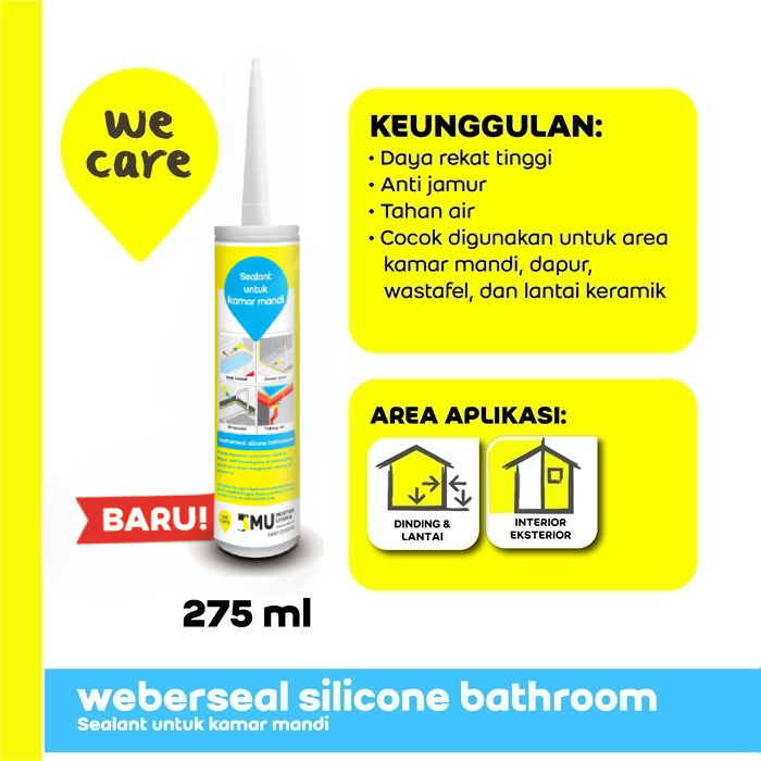 SEALANT MU WEBERSEAL SILICONE BATHROOM (275ML) - WHITE