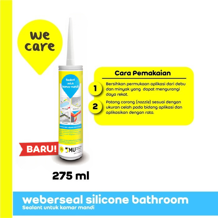 SEALANT MU WEBERSEAL SILICONE BATHROOM (275ML) - WHITE