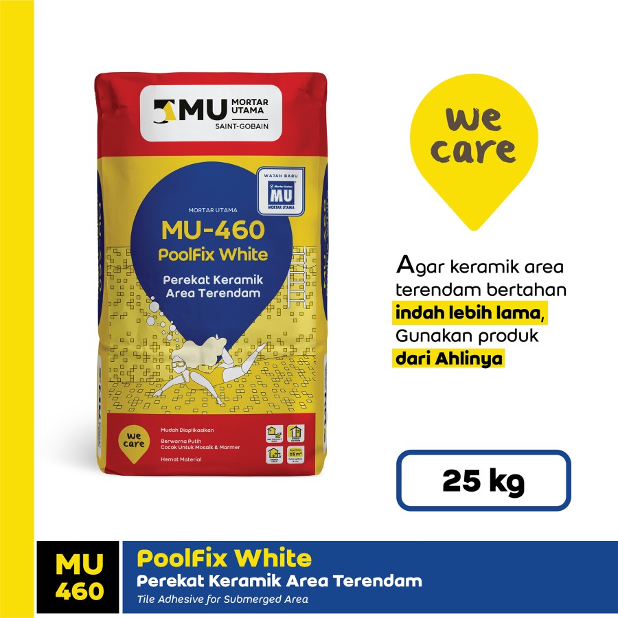 PEREKAT LANTAI TERENDAM MU-460 POOLFIX WHITE (25KG)