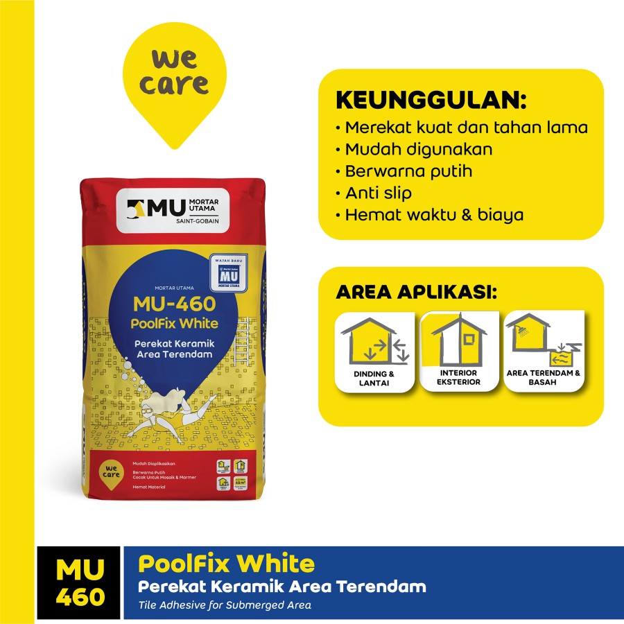 PEREKAT LANTAI TERENDAM MU-460 POOLFIX WHITE (25KG)