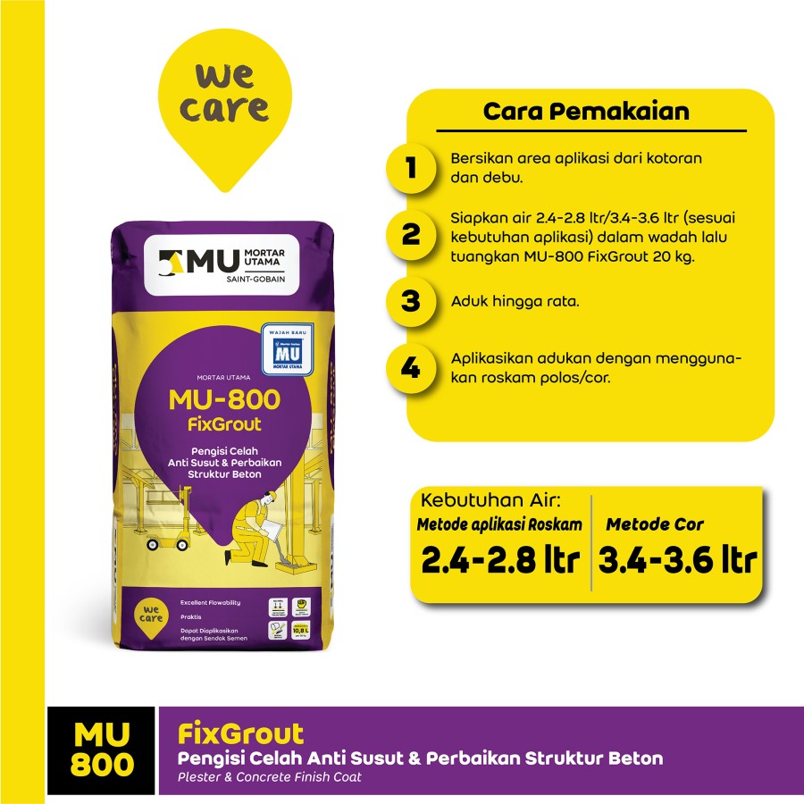 PENGISI CELAH BETON MU-800 FIXGROUT (20KG)