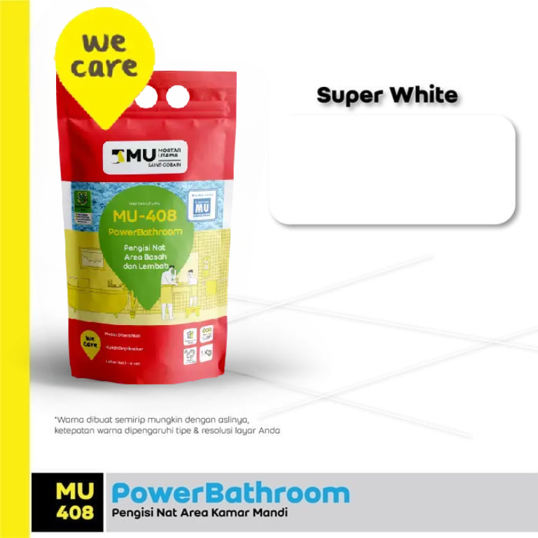 NAT KERAMIK MU-408 POWERBATHROOM (1KG) - SUPER WHITE