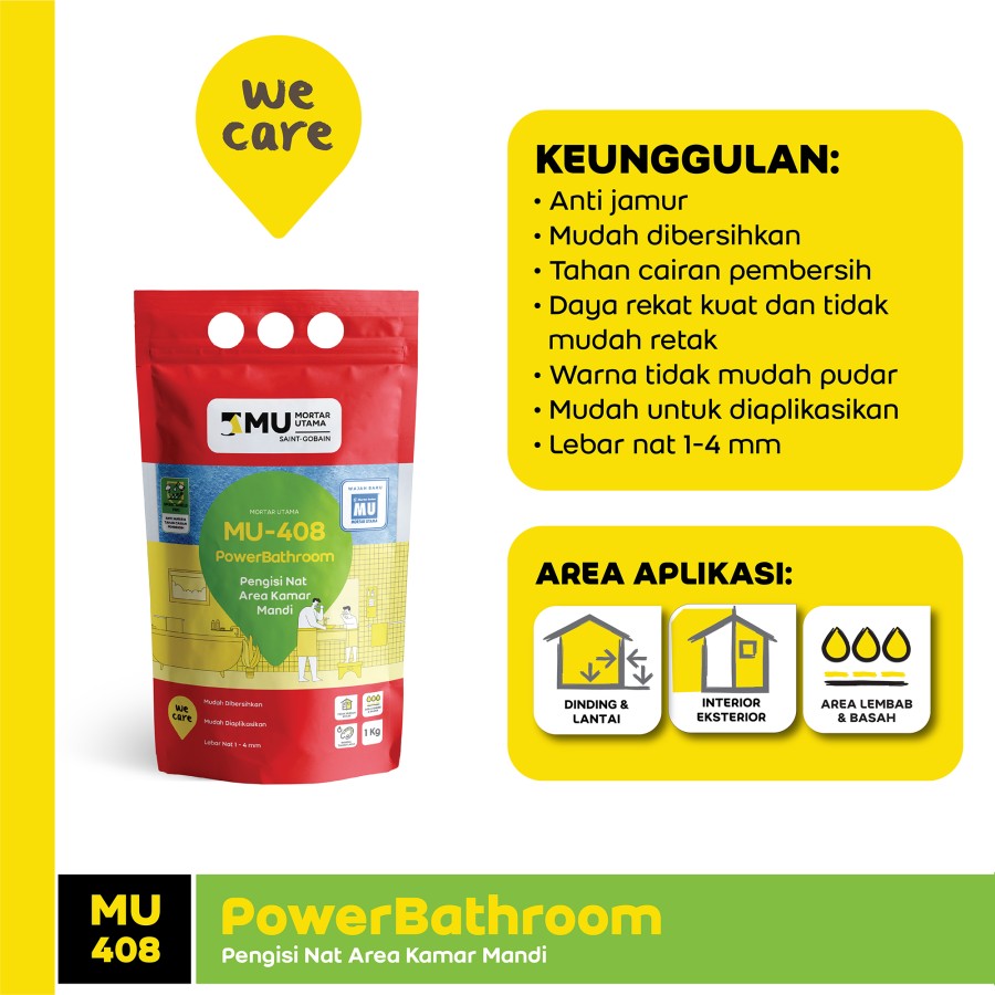 NAT KERAMIK MU-408 POWERBATHROOM (1KG) - SUPER WHITE