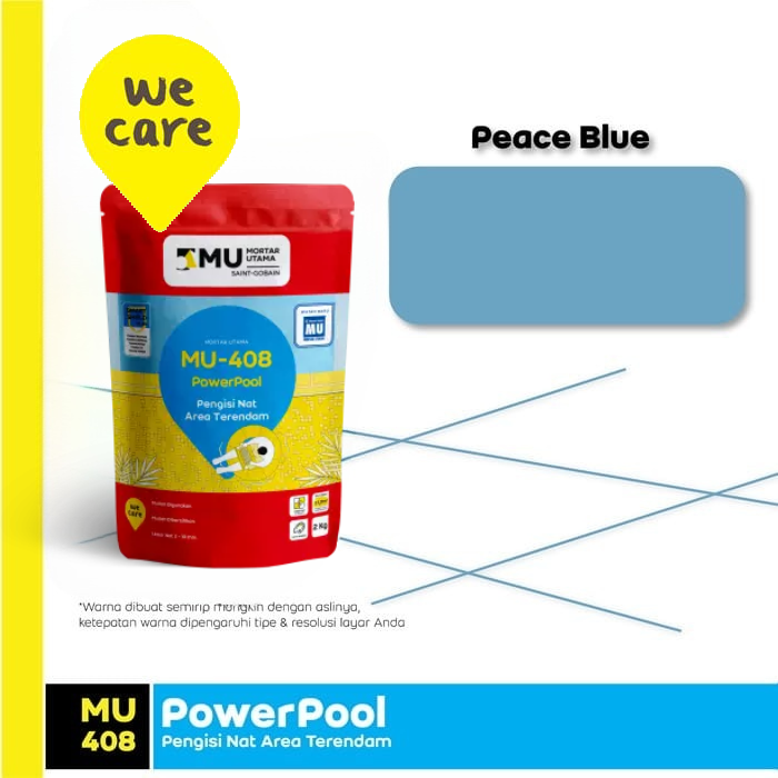 NAT KERAMIK TERENDAM MU-408 POWERPOOL (2KG) - PEACE BLUE