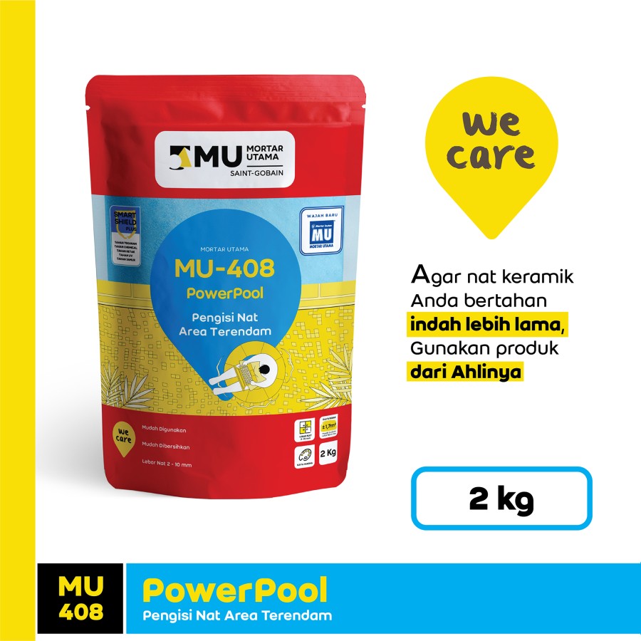 NAT KERAMIK TERENDAM MU-408 POWERPOOL (2KG) - PEACE BLUE