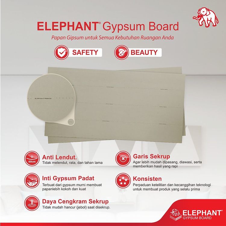 PAPAN GIPSUM ELEPHANT® STANDARD - 9 MM