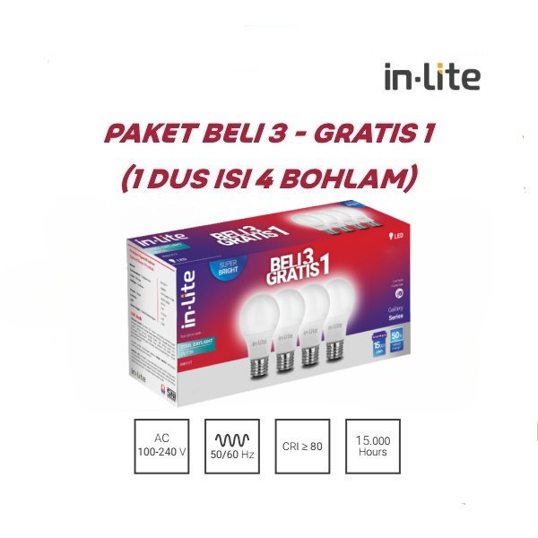 BOHLAM LED PREMIUM IN-LITE SERIES INB007 ISI 4 PCS - White ( 6500K ) - 5 Watt