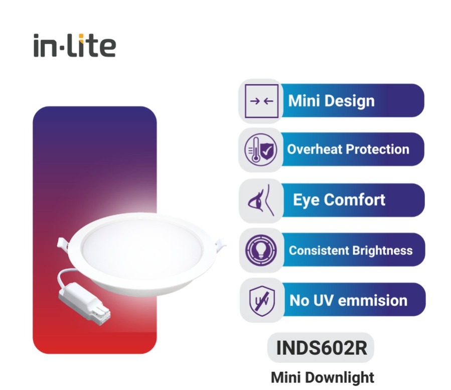 SLIM DOWNLIGHT LED IN-LITE INDS602R - White ( 6500K ) - 7.5 Watt