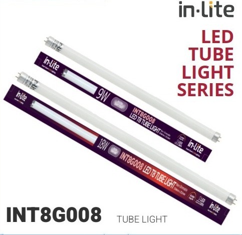 LAMPU TL LED IN-LITE T8 INT8G008 - Putih ( 7000K ) - 9 Watt