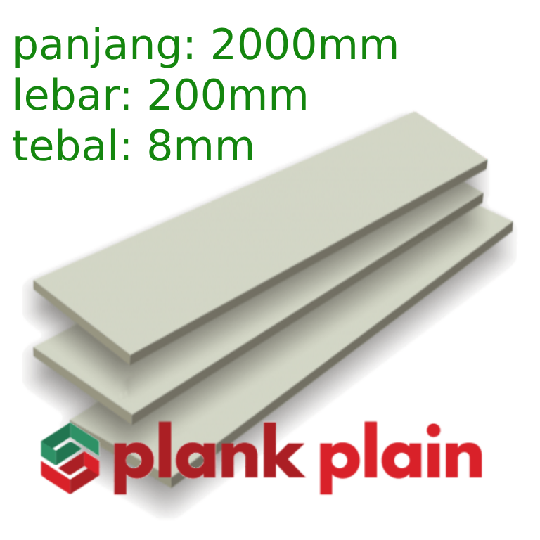 PLANK SEMEN NUSAWOOD POLOS  8 MM - 2000x200x8 mm